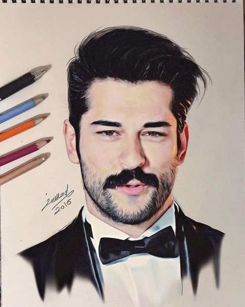 Турецкие актеры карандашом