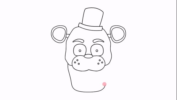 Мишка Фредди срисовать