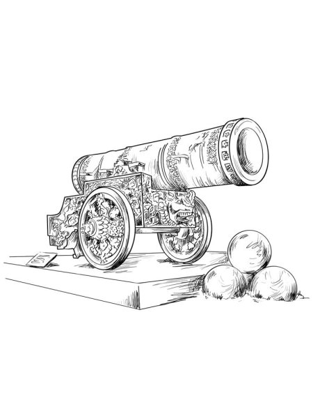 Царь пушка раскраска