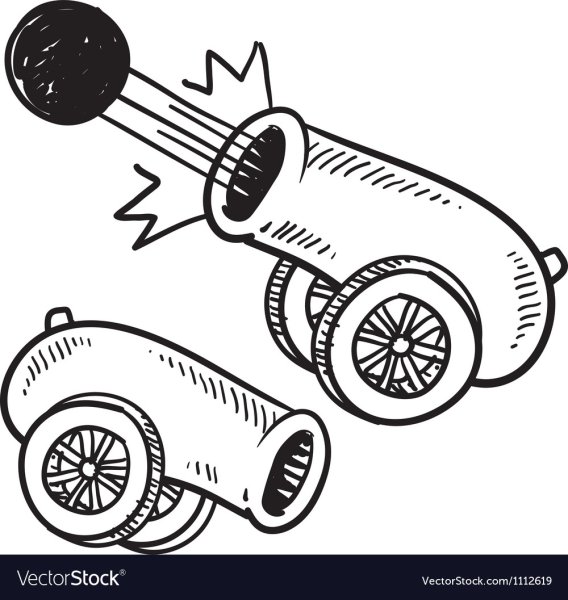 Раскраски для детей пушки