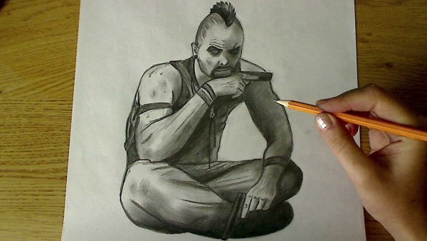 Ваас рисунок карандашом