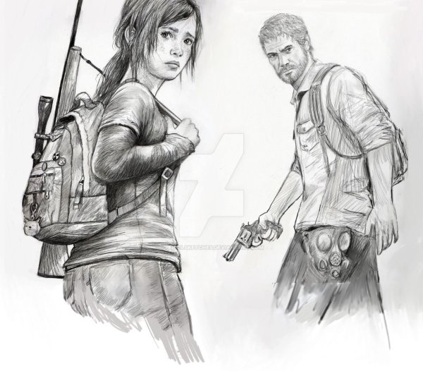 Элли the last of us рисунок