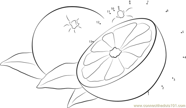 Апельсин раскраска