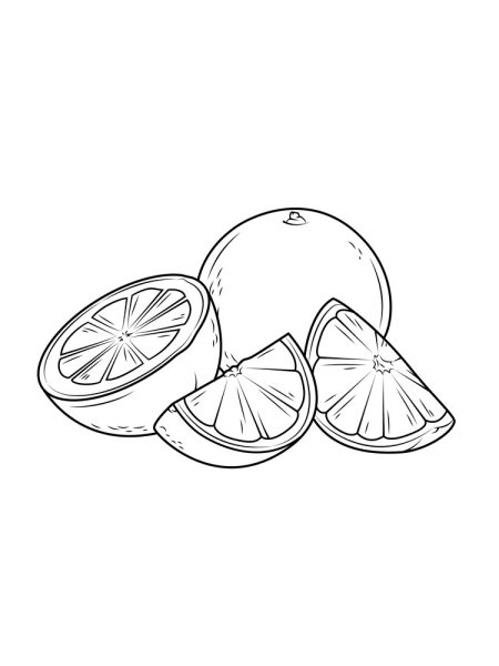 Разрезанные фрукты акварелью