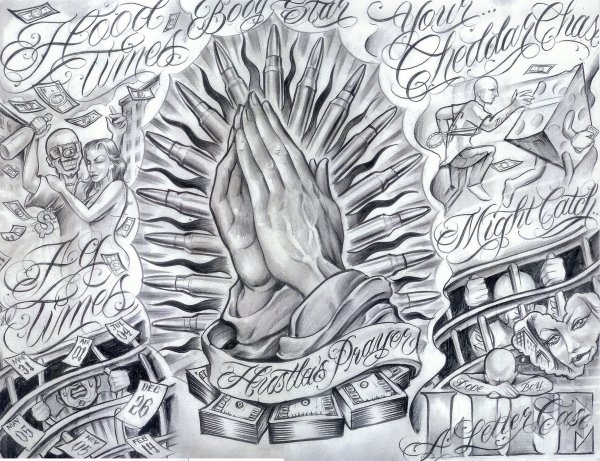 Тату в стиле Чикано эскизы