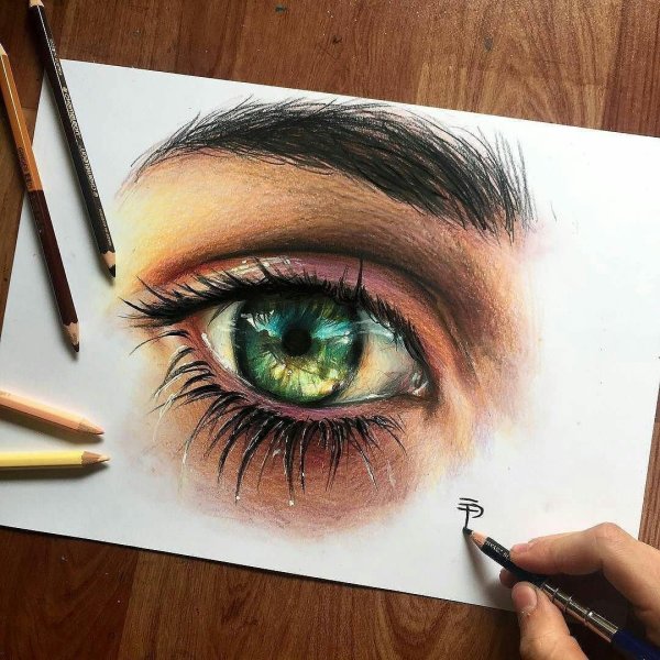 Рисование акварельными карандашами