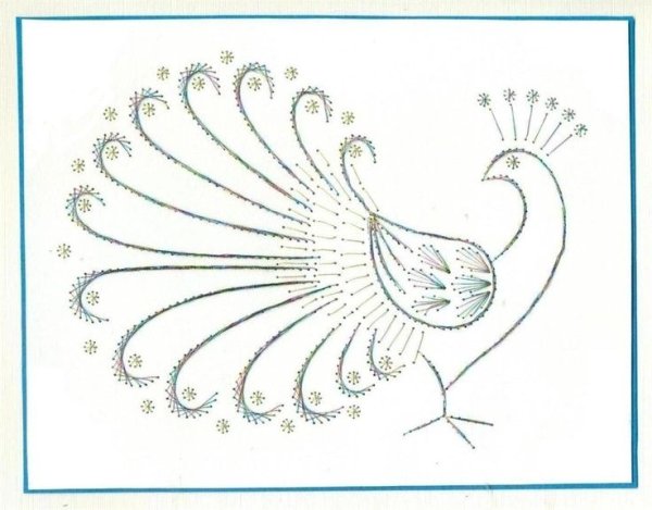 Сказочная птица карандашом