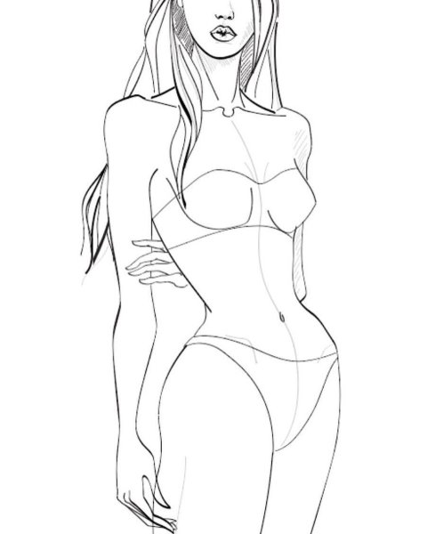 Зарисовки женской фигуры