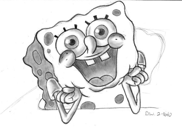 Спанч Боб рисунок поэтапно