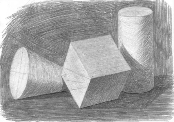 Натюрморт из геометрических тел