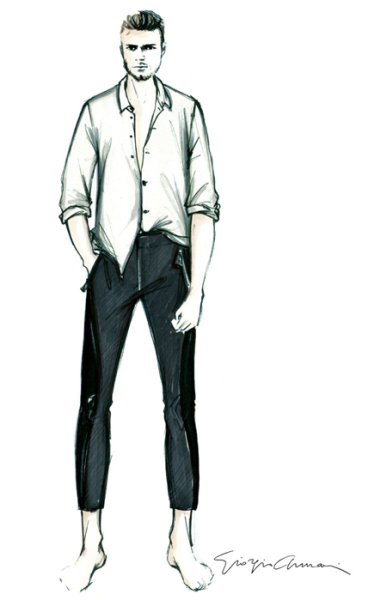 Эскиз мужского костюма