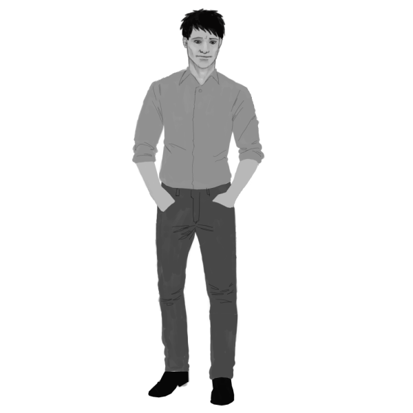 Человек карандашом в полный рост