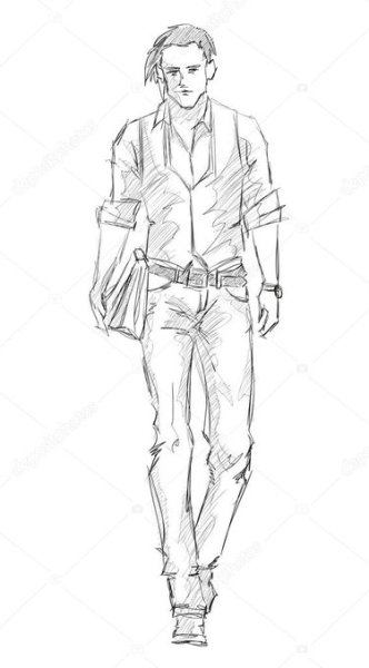 Мужчина для рисования в полный рост