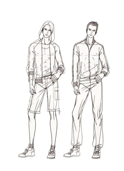 Наброски мужской одежды