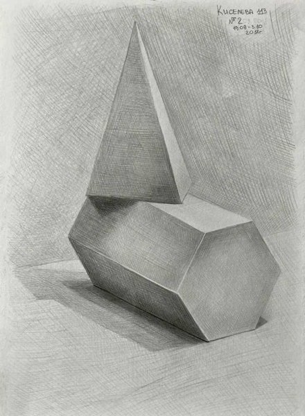 Штриховка шестигранной Призмы