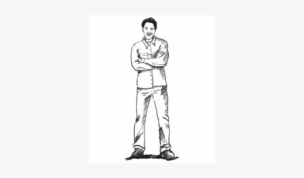 Рисунок стоящего человека