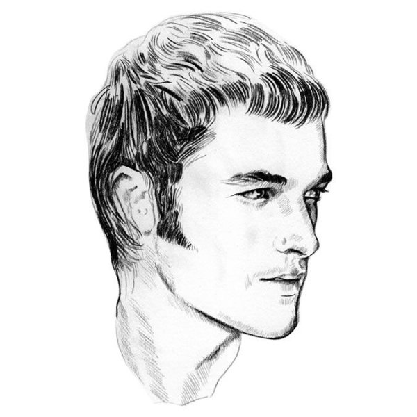 Эскизы причесок мужских