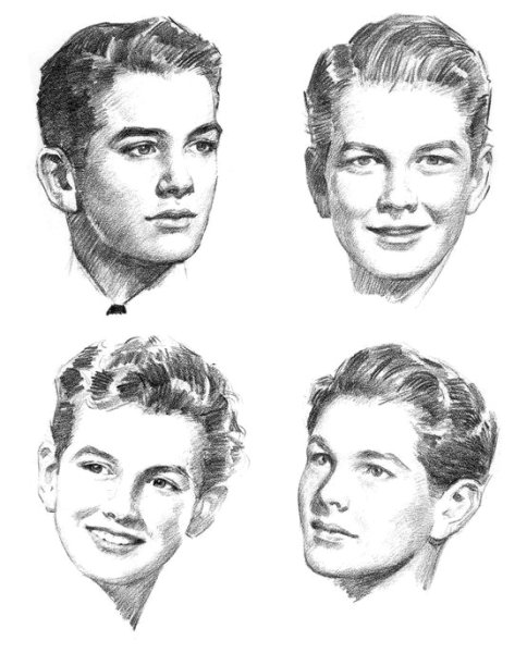 Мужская стрижка силуэт