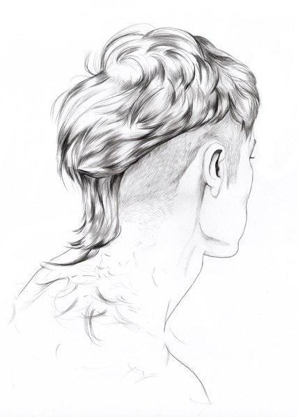 Мужская прическа контур