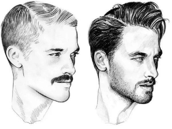 Мужские прически нарисовать