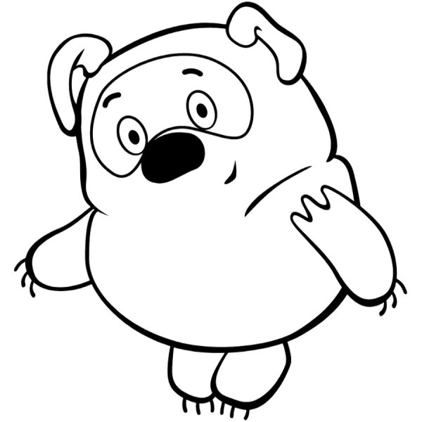 Винни пух карандашом