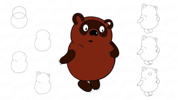 Раскраска Винни пух и Пятачок Дисней