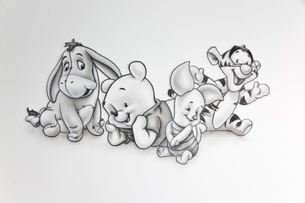 Пятачок пошаговое рисование