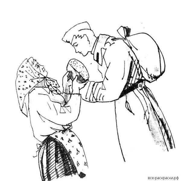 Встреча солдата раскраска