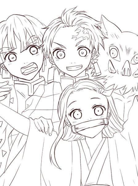 Клинок рассекающий демонов раскраска Ренгоку