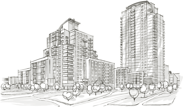 Эскиз жилого комплекса