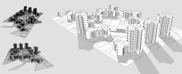 Иллюстрация высотное здание