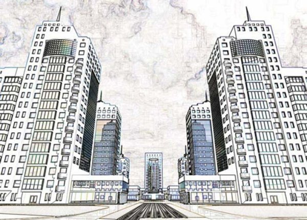 Эскизы многоквартирных домов