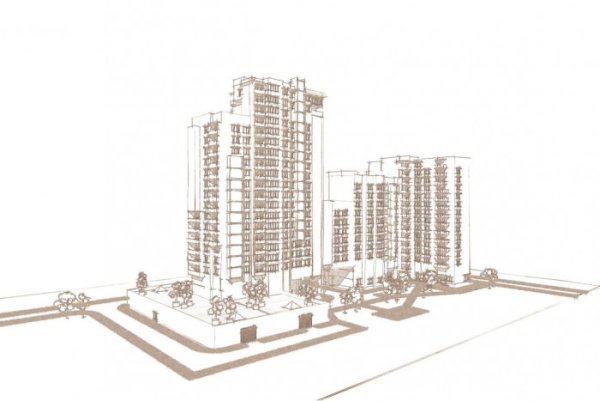 Эскиз здания будущего