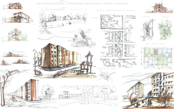 Угловая перспектива город