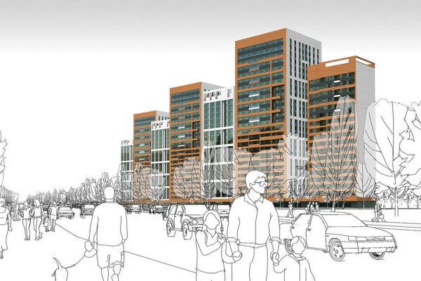 Многоэтажный дом в перспективе