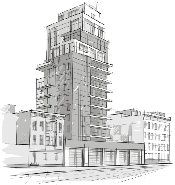 Многоэтажный дом раскраска для детей