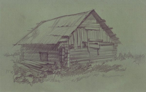 Изба карандашом