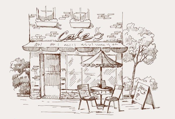 Раскраска здание магазина