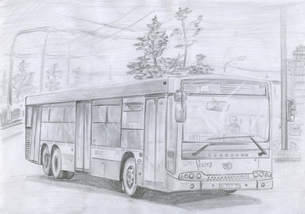 Детские раскраски автобус