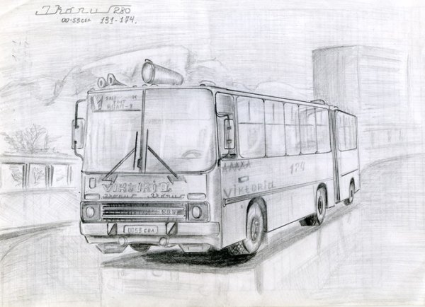 Нарисовать автобус