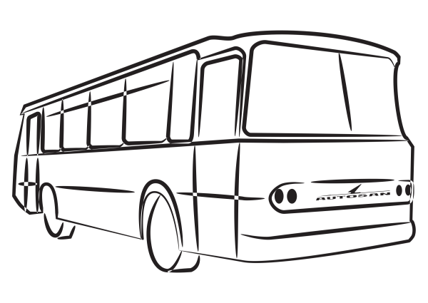 Раскраска автобус Икарус