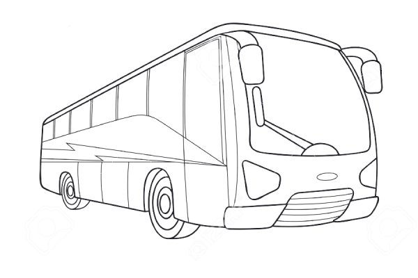 Автобус карандашом