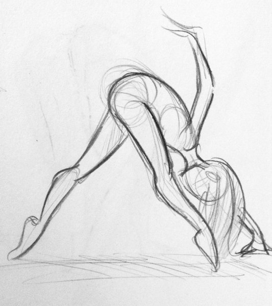 Скетч карандашом лёгкие