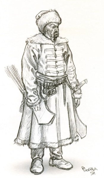 Рисунки Казаков карандашом