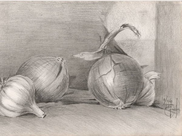 Овощи карандашом