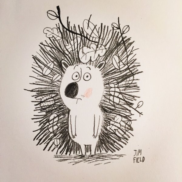Ежик карандашом