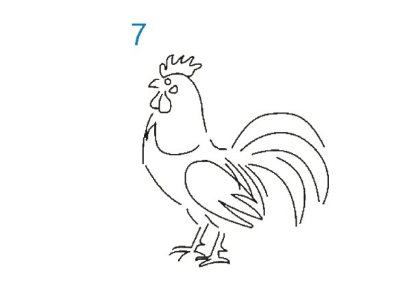 Нарисовать петуха карандашом
