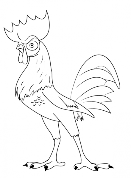 Петушок. Раскраска