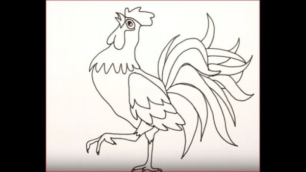Петушок. Раскраска