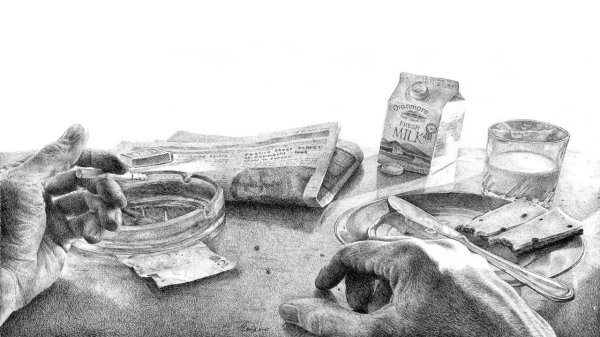 Грабеж рисунок карандашом